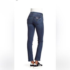 Hudson "Collin Skinny" Women's Jeans Size 27 Deep Blue Denim Distressed  EUC